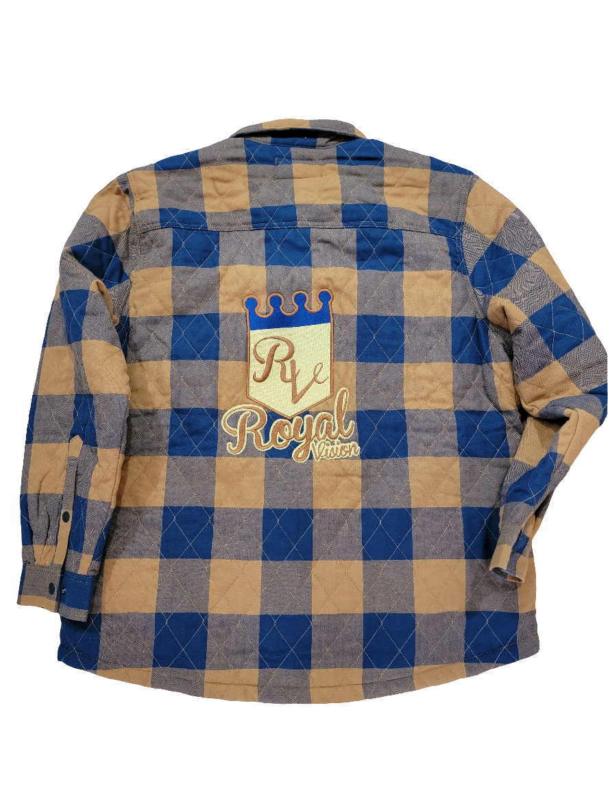 Rv Flannel Shirt Jacket Brown/Navy