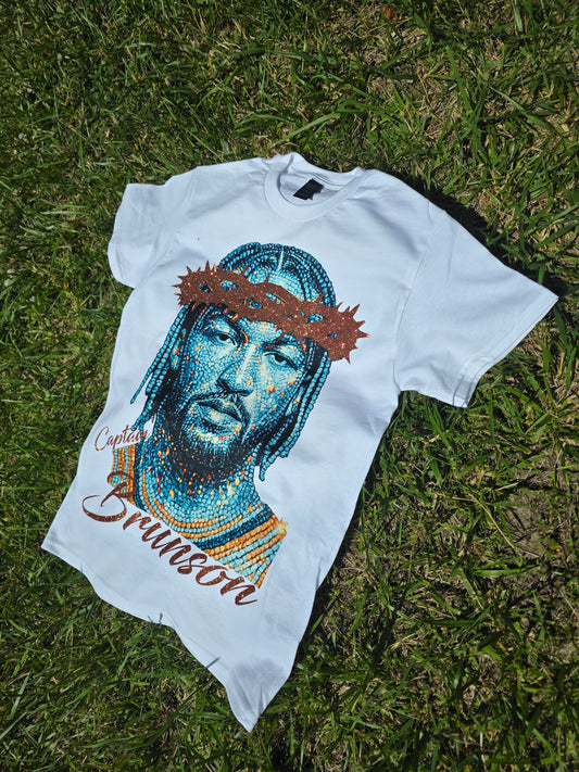 Jalen Brunson NYK Savior shirt white/liberty blue