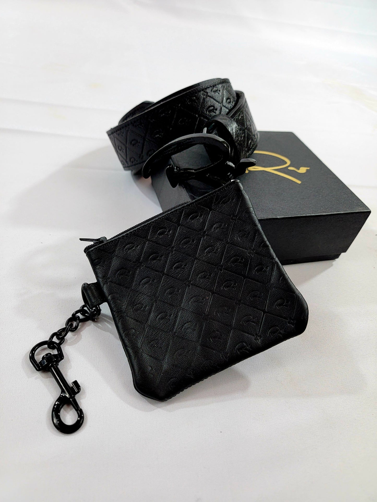 Black RV Leather Money Pouch