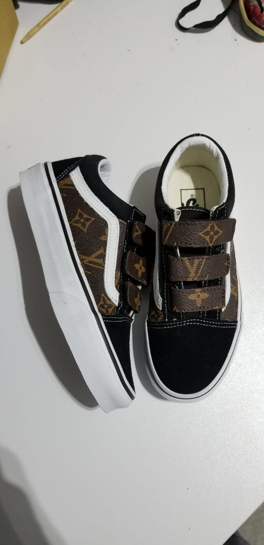 Custom Strapped Monogram Vans (unisex Size)