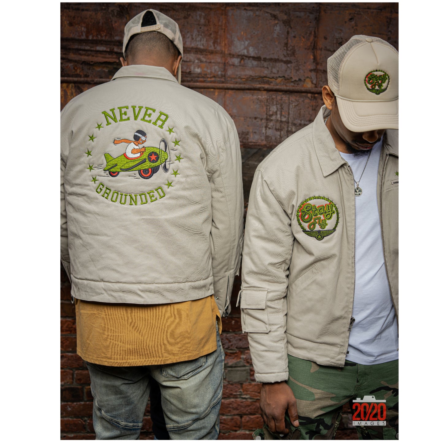 RV Airmen “Never Grounded” Jacket – Stone