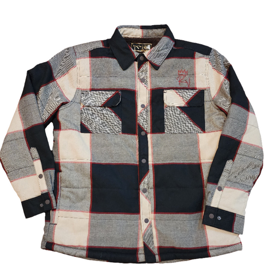Rv Flannel Shirt/Jacket  Cream/Black