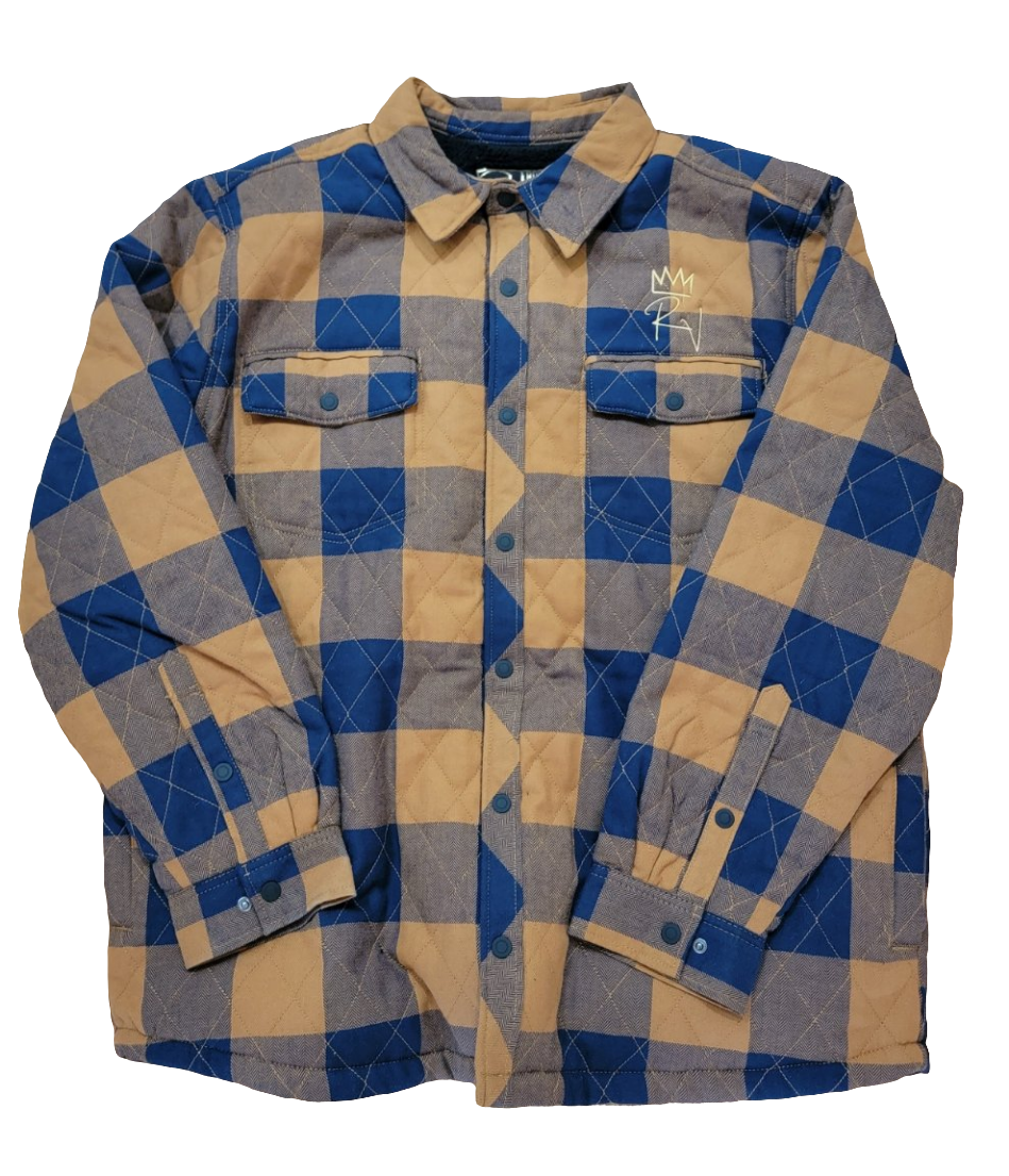 Rv Flannel Shirt Jacket Brown/Navy
