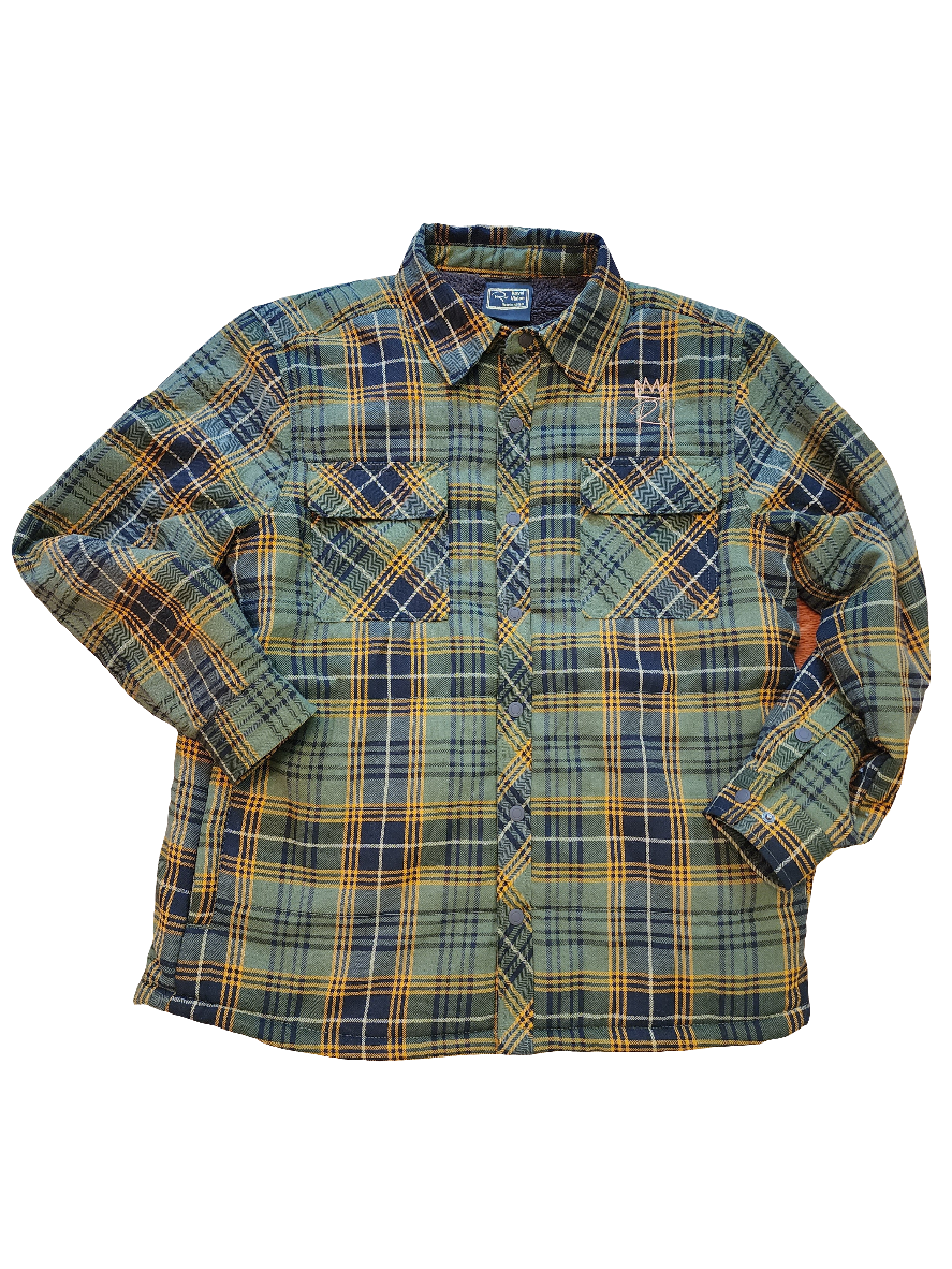 Rv Flannel Shirt Jacket Green/Navy
