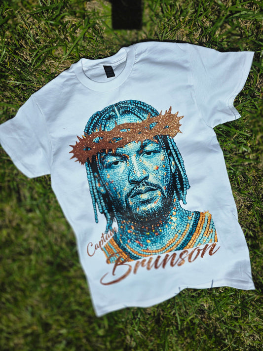 Jalen Brunson NYK Savior shirt white/liberty blue