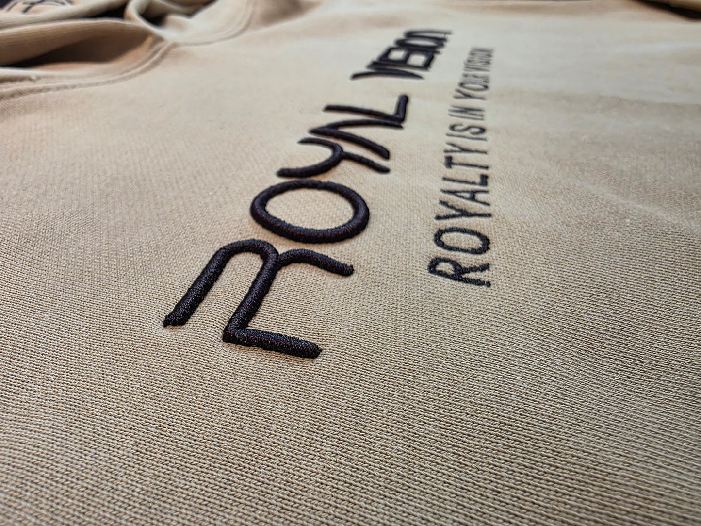 Rv 3D puff premium Hoodie Beige