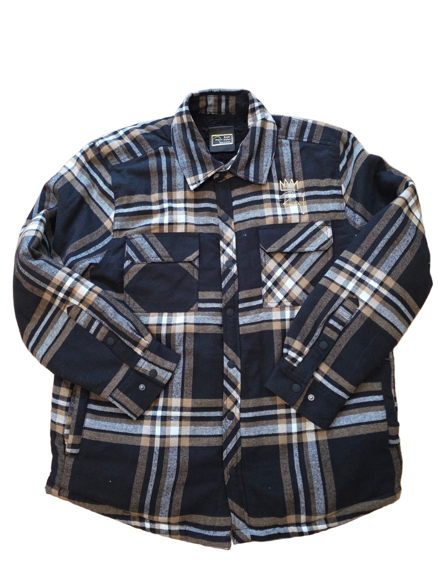Rv Flannel Shirt/Jacket  Cream/Black