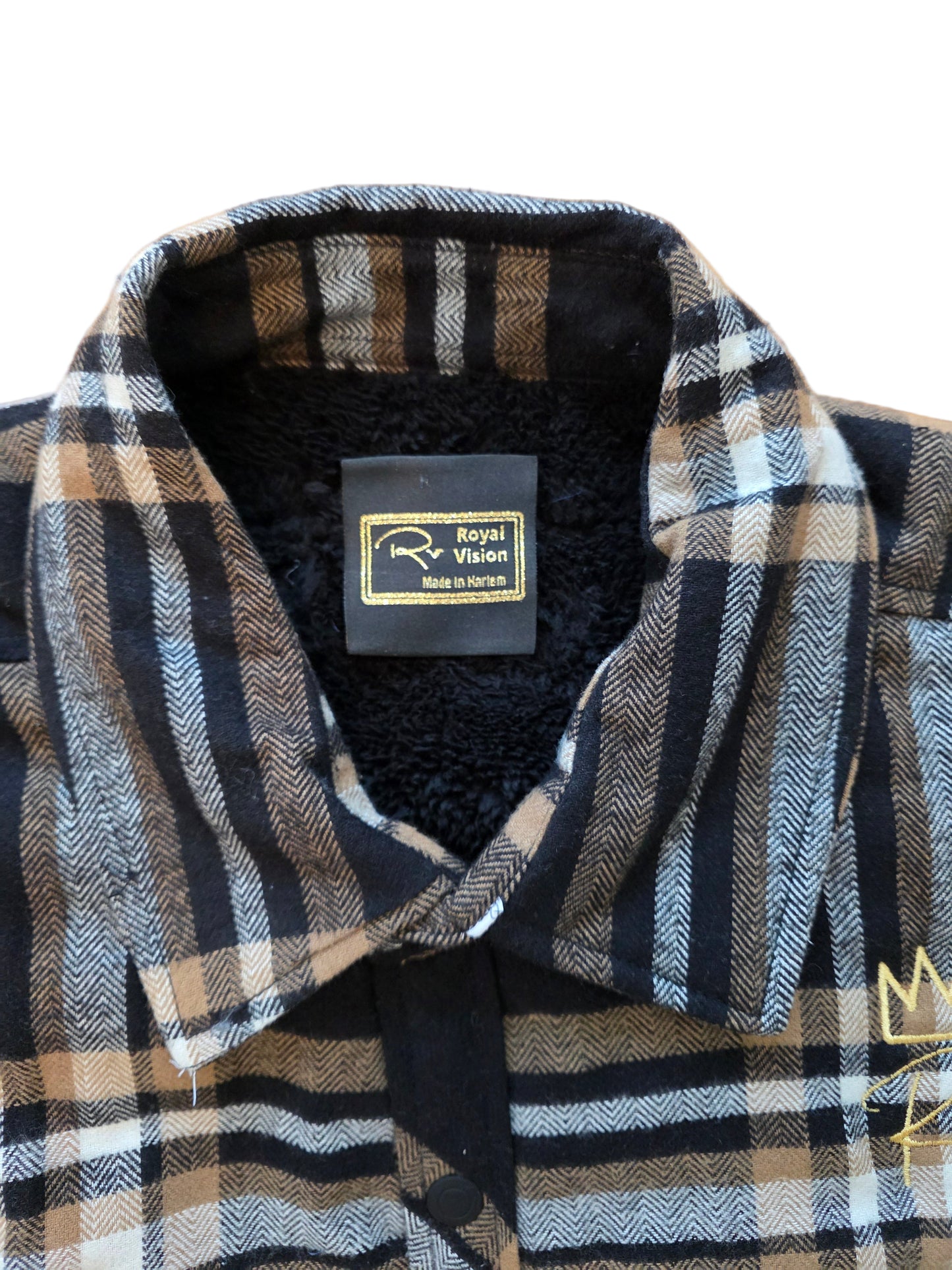 Rv Flannel Shirt/Jacket  Cream/Black