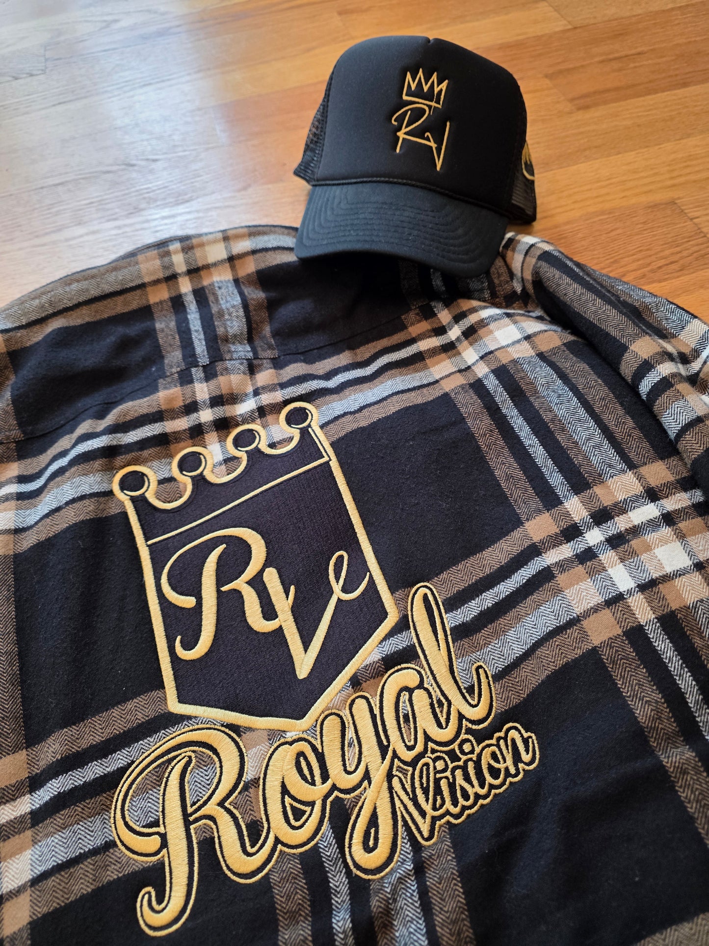 Rv Flannel Shirt/Jacket  Cream/Black
