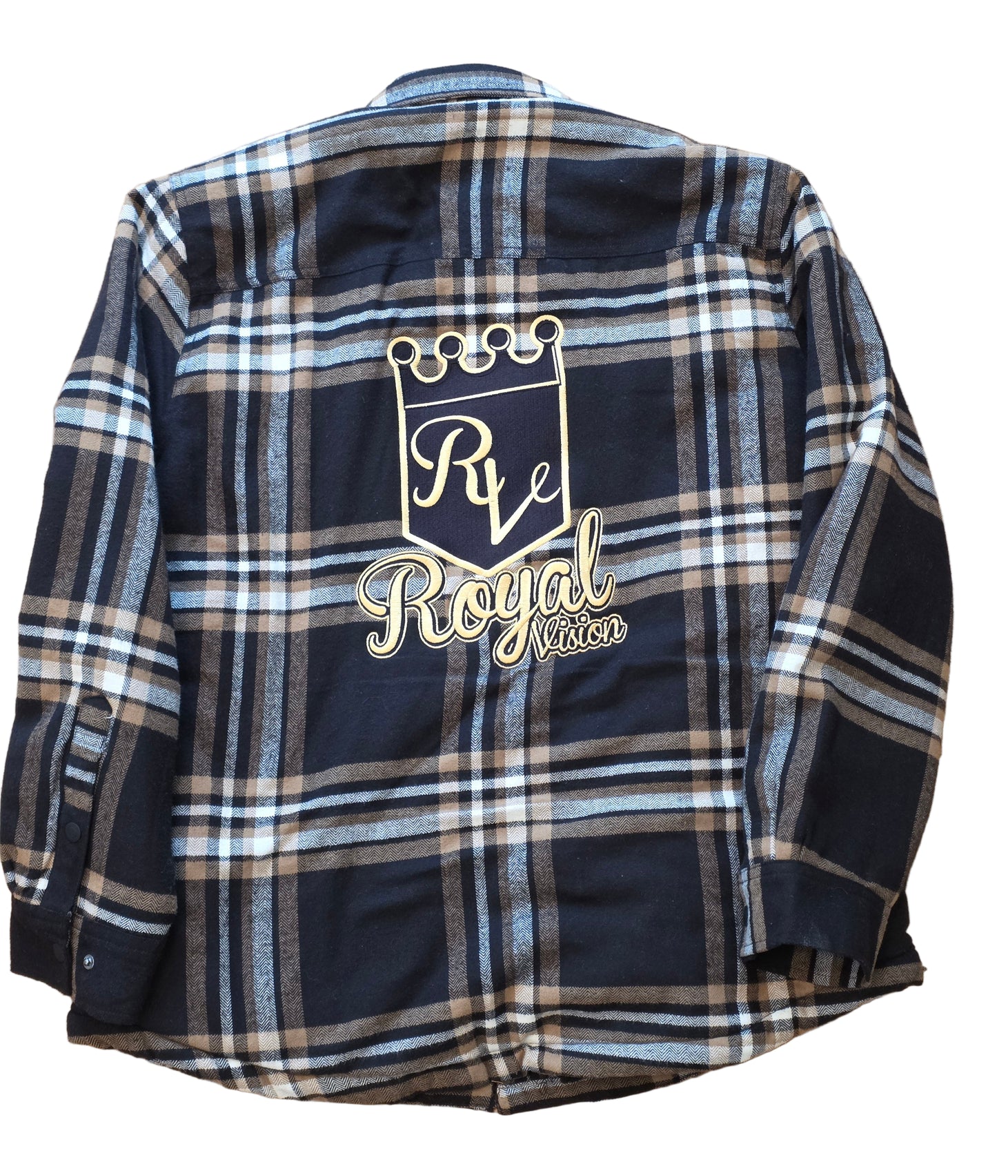 Rv Flannel Shirt/Jacket  Cream/Black