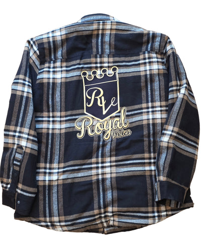 Rv Flannel Shirt/Jacket  Cream/Black