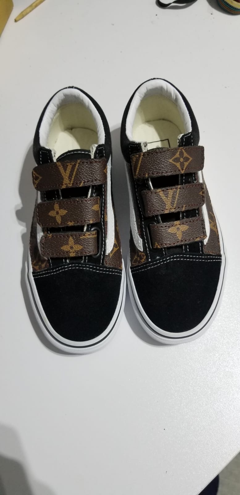 Custom Strapped Monogram Vans (unisex Size)