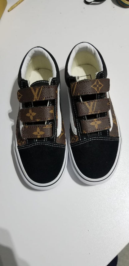 Custom Strapped Monogram Vans (unisex Size)