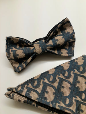 Custom Made CD  Bowtie and pocket square Set