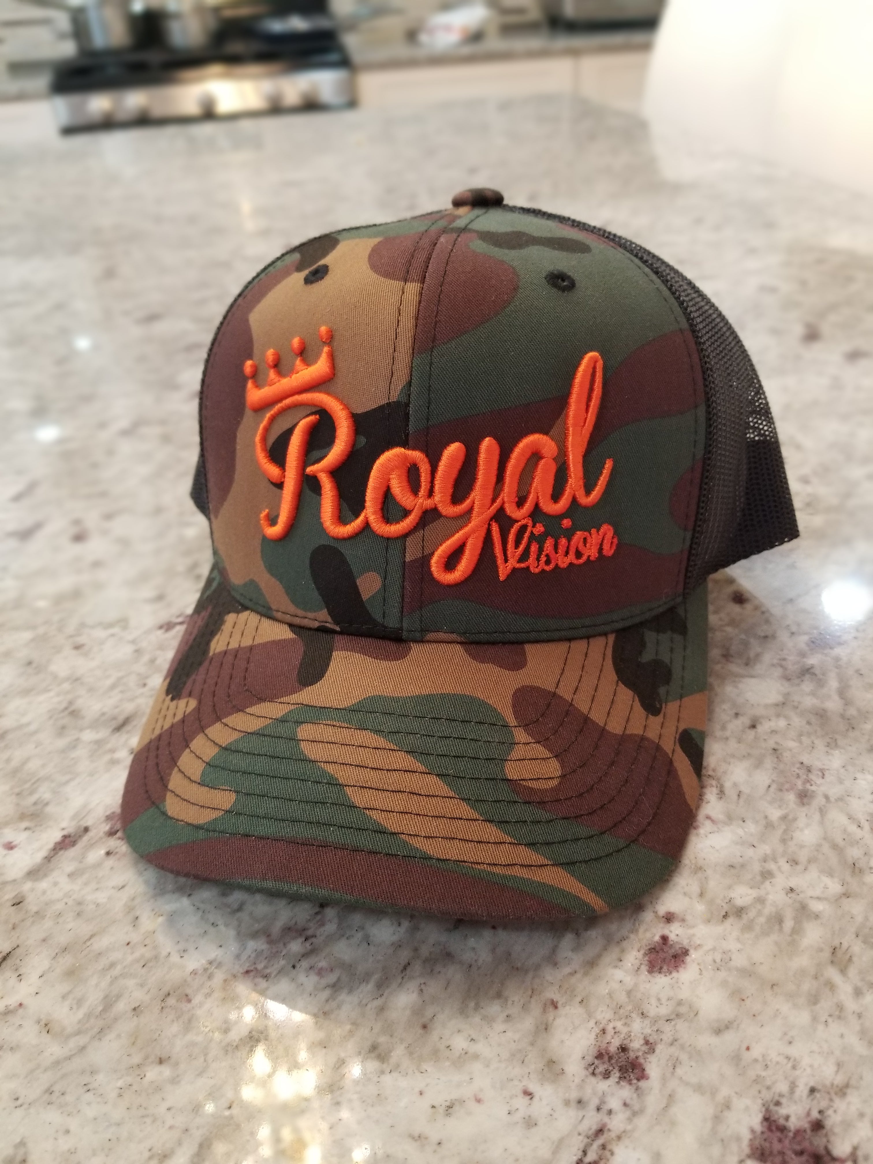 Royal Vision 3D puff camo Trucker Hat