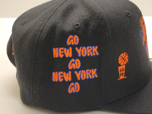 Black NYK playoff snapback Hat