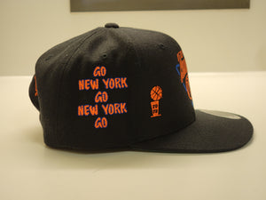 Black NYK playoff snapback Hat