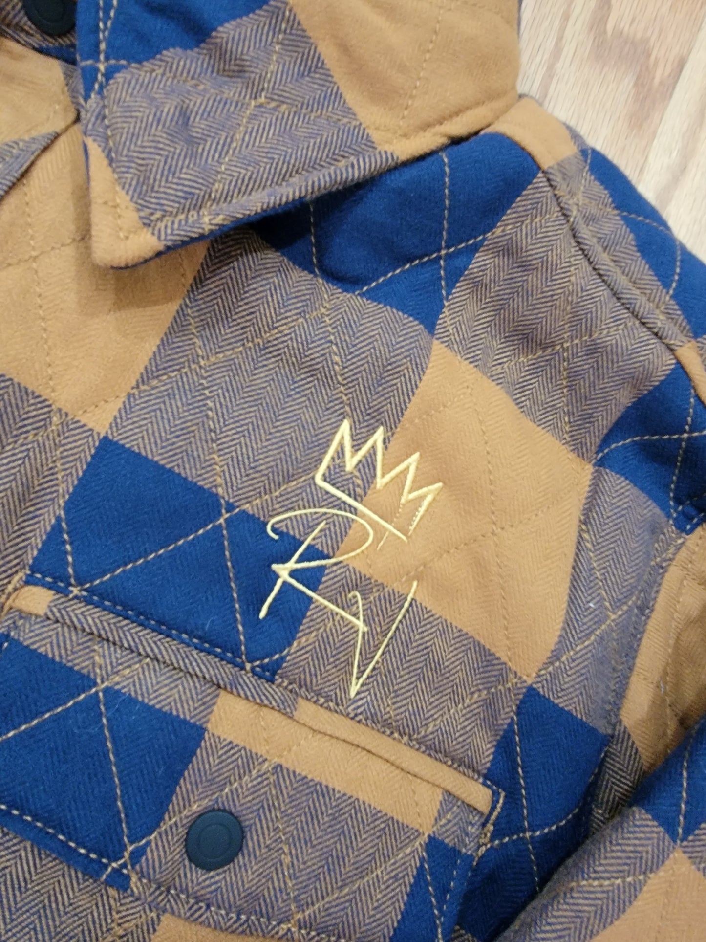 Rv Flannel Shirt Jacket Brown/Navy