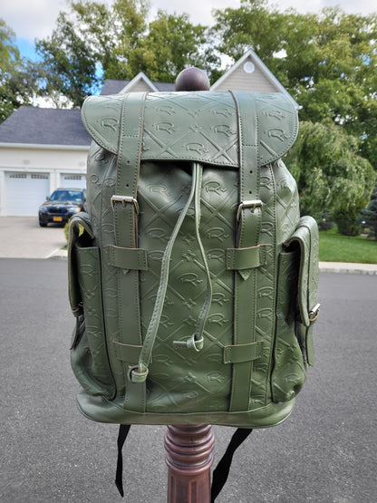 Royalty Jetpack Embossed Leather Backpack