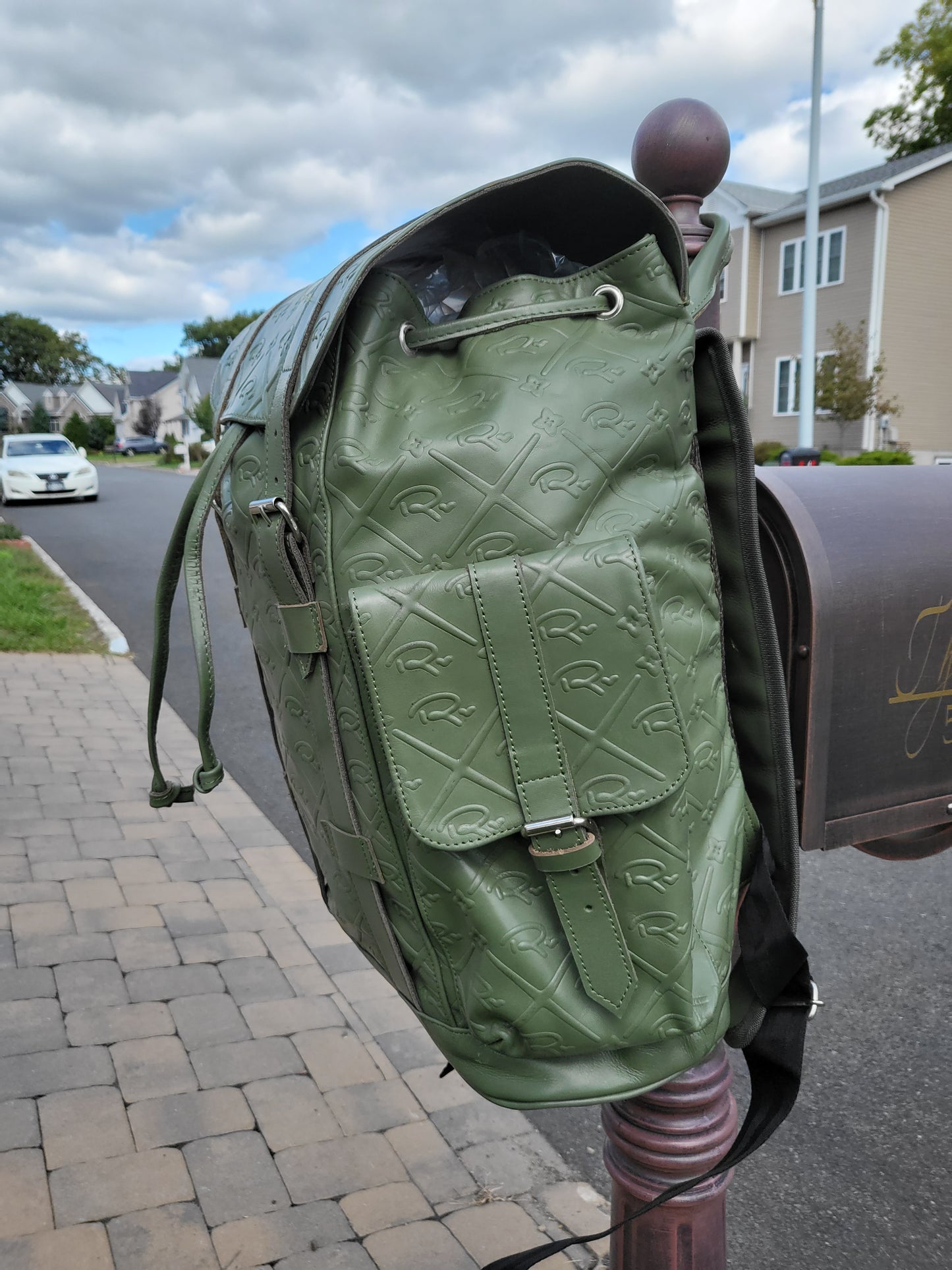 Royalty Jetpack Embossed Leather Backpack