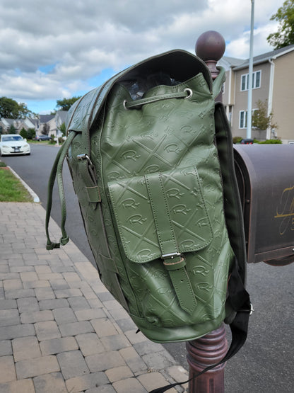 Royalty Jetpack Embossed Leather Backpack