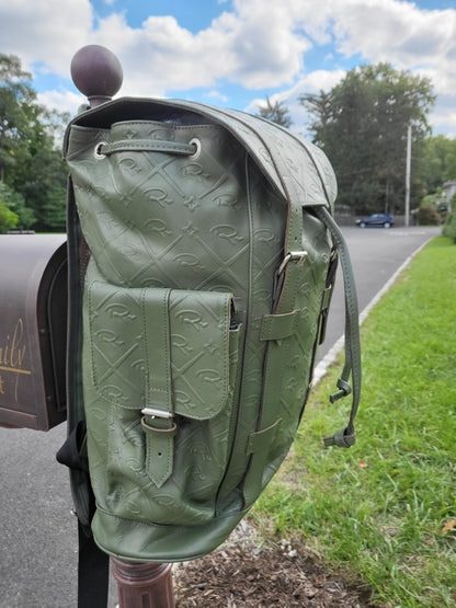 Royalty Jetpack Embossed Leather Backpack