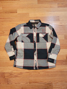 Rv Flannel Shirt/Jacket  Cream/Black