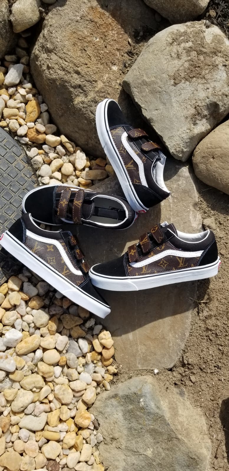 Custom Strapped Monogram Vans (unisex Size)